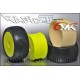 6MIK - TYRES 1/8 TRUGGY RAPID-T GLUED ON YELLOW RIMS COUMPOUND CS TDY11CS