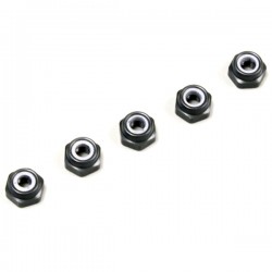 KYOSHO - ECROUS NYLSTOP M2.6X3.0 (5) - ALU GUN METAL 1-N2630NA-GM