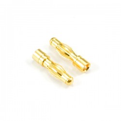 ETRONIX - 4.0MM MALE GOLD CONNECTOR (2) ET0605