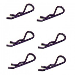 FASTRAX - CLIPS DE CARROSSERIE 1/8TH 1/5TH TRANSPONDER VIOLET METALLIQUE (6PCS) FAST210MP