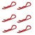 FASTRAX - 1/8TH/1/5TH TRANSPONDER BODY CLIPS METALLIC RED (6) FAST210MR