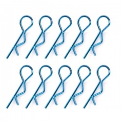 TEAM CORALLY - BODY CLIPS 45° BENT LARGE BLUE - 10 PCS C-35125