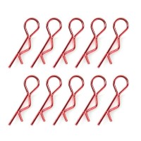 TEAM CORALLY - CLIPS CARROSSERIE LARGE ROUGE - 10 PCS C-35121