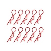 TEAM CORALLY - BODY CLIPS 45° BENT MEDIUM RED - 10 PCS C-35111