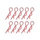 TEAM CORALLY - BODY CLIPS 45° BENT MEDIUM RED - 10 PCS C-35111