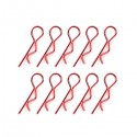 TEAM CORALLY - BODY CLIPS 45° BENT MEDIUM RED - 10 PCS C-35111