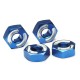 TRAXXAS - HEXAGONES DE ROUES 6061-T6 ALU ANODISES BLEU + GOUPILLES (4) 4954X