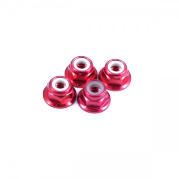 FASTRAX - ECROUS NYLSTOP EPAULES M4 ROUGE 4PCS FTM4RF