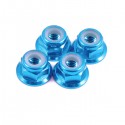 FASTRAX - ECROUS NYLSTOP EPAULES M4 BLEU 4PCS FTM4BF