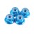 FASTRAX - M4 BLUE FLANGED LOCKNUTS 4PCS FTM4BF
