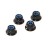 FASTRAX - M4 BLACK FLANGED LOCKNUTS 4PCS FTM4BKF