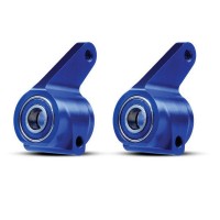 TRAXXAS - ALUMINUM STEERING BLOCKS W/BALL BEARINGS (BLUE) (2) 3636A