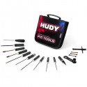 HUDY - SET OUTILS POUR TT 1/8 + TROUSSE 190003