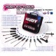 HUDY - SET OUTILS POUR TT 1/8 + TROUSSE 190003