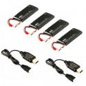 HUBSAN - H502E/S BATTERY PACK (4xBATTERIES+2 USB CHARGER) H502-21