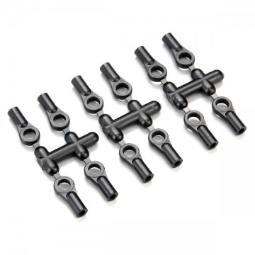 KYOSHO - 5.8MM DIA LONG BALL END BLACK : 12PCS LA43