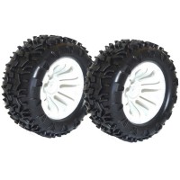 FTX - CARNAGE MOUNTED WHEEL/TYRE COMPLETE PAIR - WHITE FTX6310W