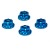 T-WORK'S - BLUE LIGHTWEIGHT 7075-T6 ALUM SERRATED M4 WHEEL NUTS (4PCS) TA083B