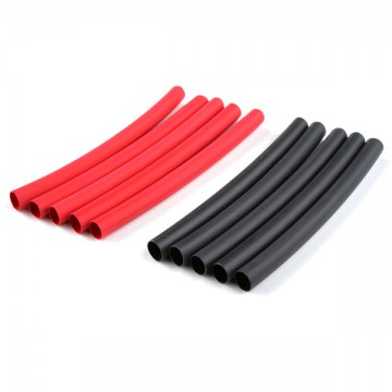 TEAM CORALLY - SHRINK TUBING 4.7MM - RED + BLACK - 10 PCS C-50222 