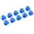 TEAM CORALLY - ALUMINIUM NYLSTOP NUT M3 FLANGED BLUE - 10 PCS C-31124
