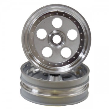 KYOSHO - FRONT WHEEL (2) TOMAHAWK - SATIN CHROME SCH007SC 