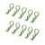 ABSIMA - BODY CLIPS 45° BENT SMALL GREEN (10 PCS) 2440015