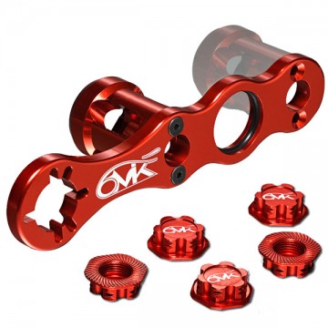 6MIK - CLUTCH & WHEEL TOOL RED WITH 5PCS OF 6MIK NUTS PW0102R