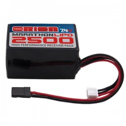 TEAM ORION BATTERIE RX MARATHON LIPO 2500 - 7.4V (PYRAMIDE) REF ORI12259 