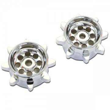 KYOSHO - ROUES D'ENTRAINEMENT BLIZZARD (2) - CHROME BL8MS