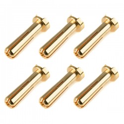 TEAM CORALLY - PRISE MALE 4.0MM 90° SOLID TYPE - 6 PCS C-50151