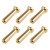 TEAM CORALLY - BULLIT CONNECTOR 4.0MM MALE SOLID TYPE GOLD PLATED - WIRE 90° - 6 PCS C-50151