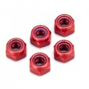 KYOSHO - ALU NYLON LOCK NUTS M3x3.3 - RED (5) 1-N3033NA-R