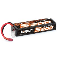 KONECT - LIPO BATTERY 5200MAH 7.4V 40C 2S1P 38.4Wh (STICK PACK DEAN) KN-LP2S5200