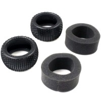 KYOSHO - REAR TYRES 1:10 FAZER KOBRA/DIRT HOG (2) SUPER SOFT W/INNER FAT202SS