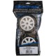 FASTRAX - 1:8 ROCK BLOCK MOUNTED ON 8-SPOKE WHITE (PR) FAST1001W