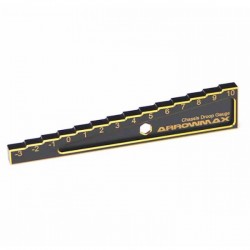 ARROWMAX - JAUGE DE DROOP -3 A 10 MM POUR VOITURE 1/10 (10MM) BLACK GOLDEN AM171012