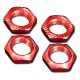 KYOSHO - SERRATED 1:8 WHEEL NUTS (4) - RED IFW472R
