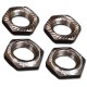 KYOSHO - SERRATED 1:8 WHEEL NUTS (4) - GUN METAL IFW472GM