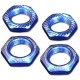 KYOSHO - SERRATED 1:8 WHEEL NUTS (4) - BLUE IFW472BL