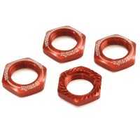KYOSHO - ECROUS DE ROUES CANNELES 1:8 (4) - ROUGE IFW472R