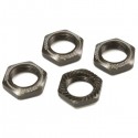 KYOSHO - SERRATED 1:8 WHEEL NUTS (4) - GUN METAL IFW472GM