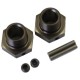 KYOSHO - FRONT WIDE WHEEL HUB (GUN METAL) MP9 (2) IFW444GM