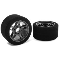 TEAM CORALLY - ATTACK FOAM TIRES 1/8 CIRCUIT - 30 SHORE FRONT 2 PCS C-14710-30