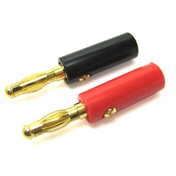 ETRONIX - FICHE BANANE OR ROUGE & NOIRE 4MM ET0600