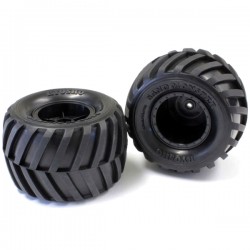 KYOSHO - TYRES & WHEELS (2) MONSTER TRACKER 1:10 EP EZT001