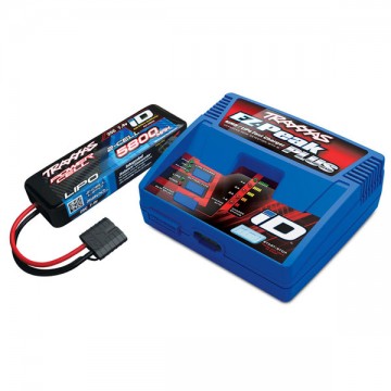 TRAXXAS - BATTERY/CHARGER COMPLETER PACK INCLUDES 2970 ID CHARGER (1) & 2843X LIPO BATTERY 2992G