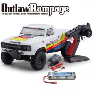 KYOSHO - OUTLAW RAMPAGE 1:10 EP 2WD TRUCK (KT231P) T1 BLANC READYSET 34361T1