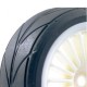 FASTRAX - 1/10TH TOURING WHEEL/ TREADED TYRES 20-SPOKE WHITE FAST0081W