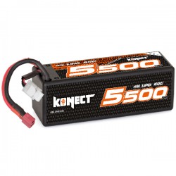 KONECT - LIPO BATTERY 5500MAH 14.8V 60C 4S1P 81.4WH (XL PACK DEAN) KN-LP4S5500