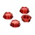 6MIK - 1/8 BUGGY 1.0MM SERRATED NUTS RED PW0100R